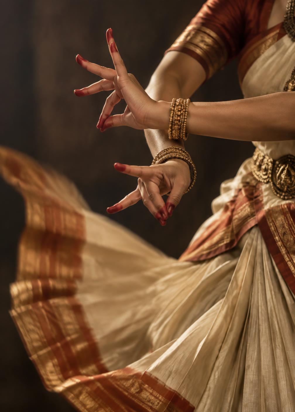 Kuchipudi hand gestures in motion